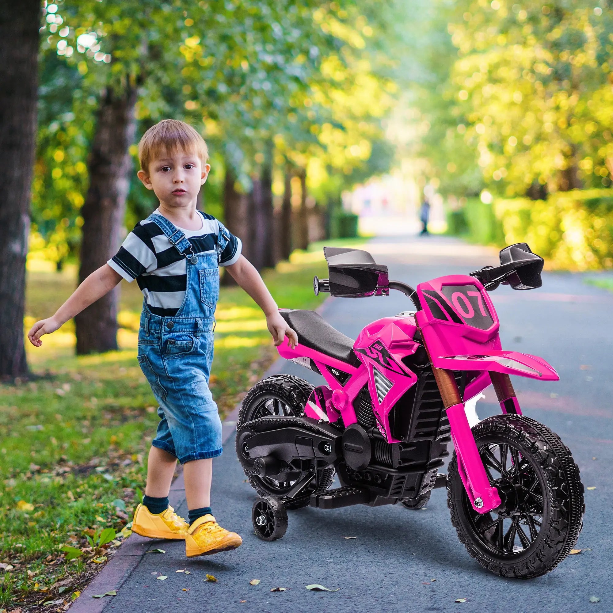 6V Kids Motorcycle with Training Wheels