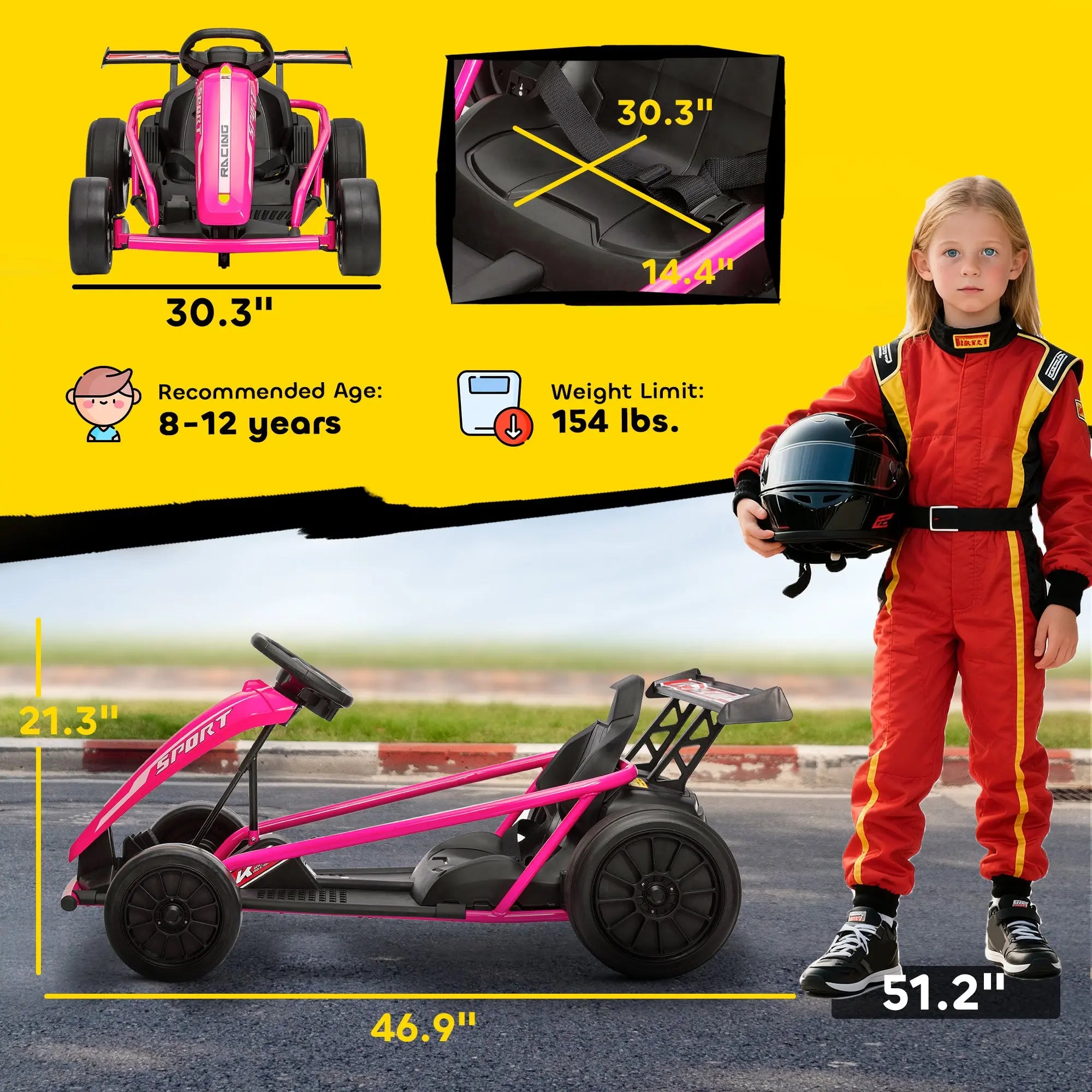 24V 7AH Kids Electric Go Kart