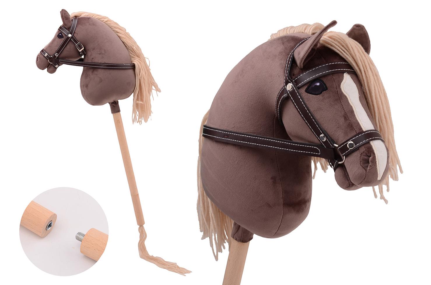 Holly Hobby Horse koń DELUXE na kiju 80cm braun