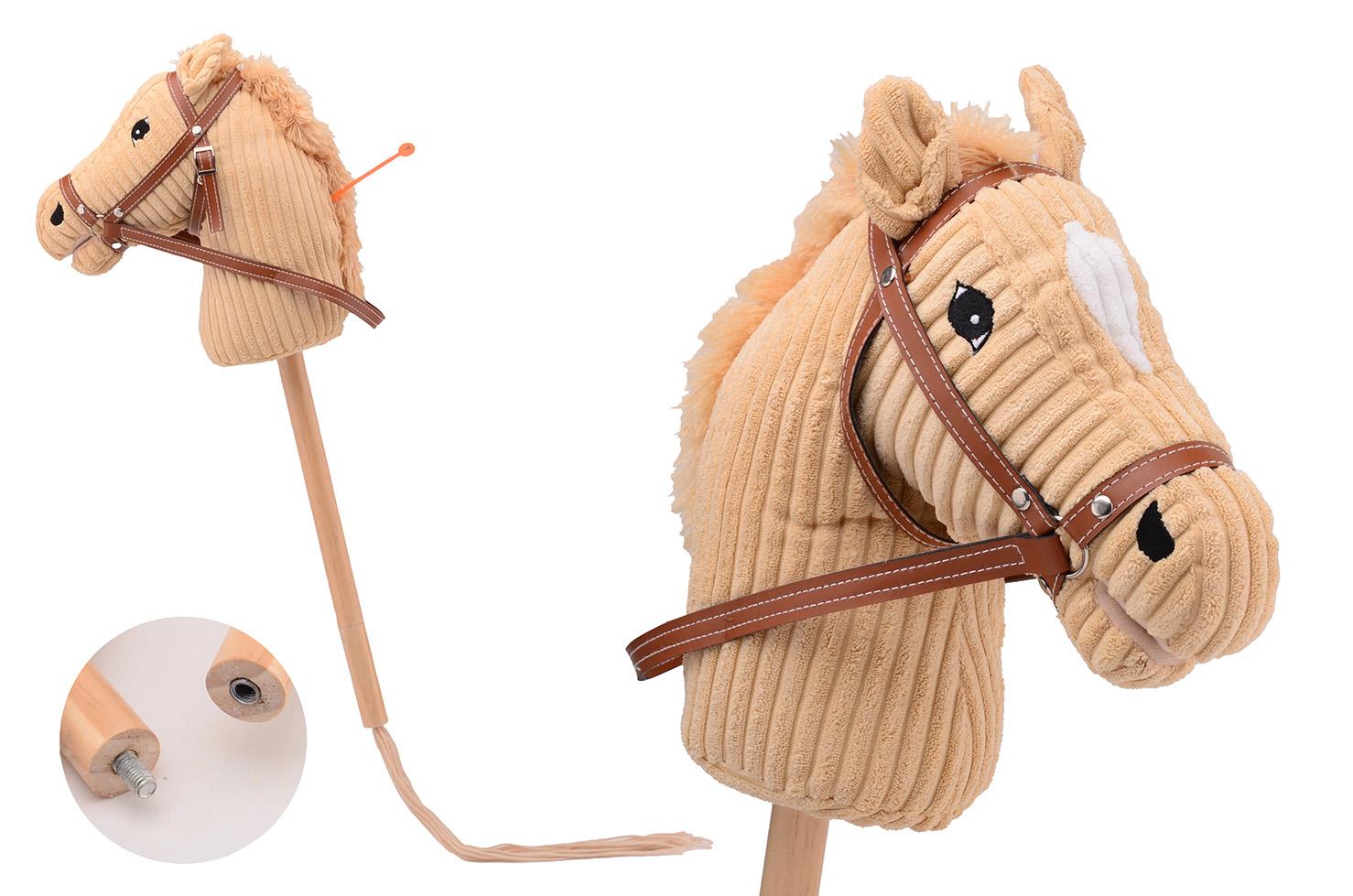 Holly Hobby Horse koń LUX na kiju dźwięk 80cmBeige
