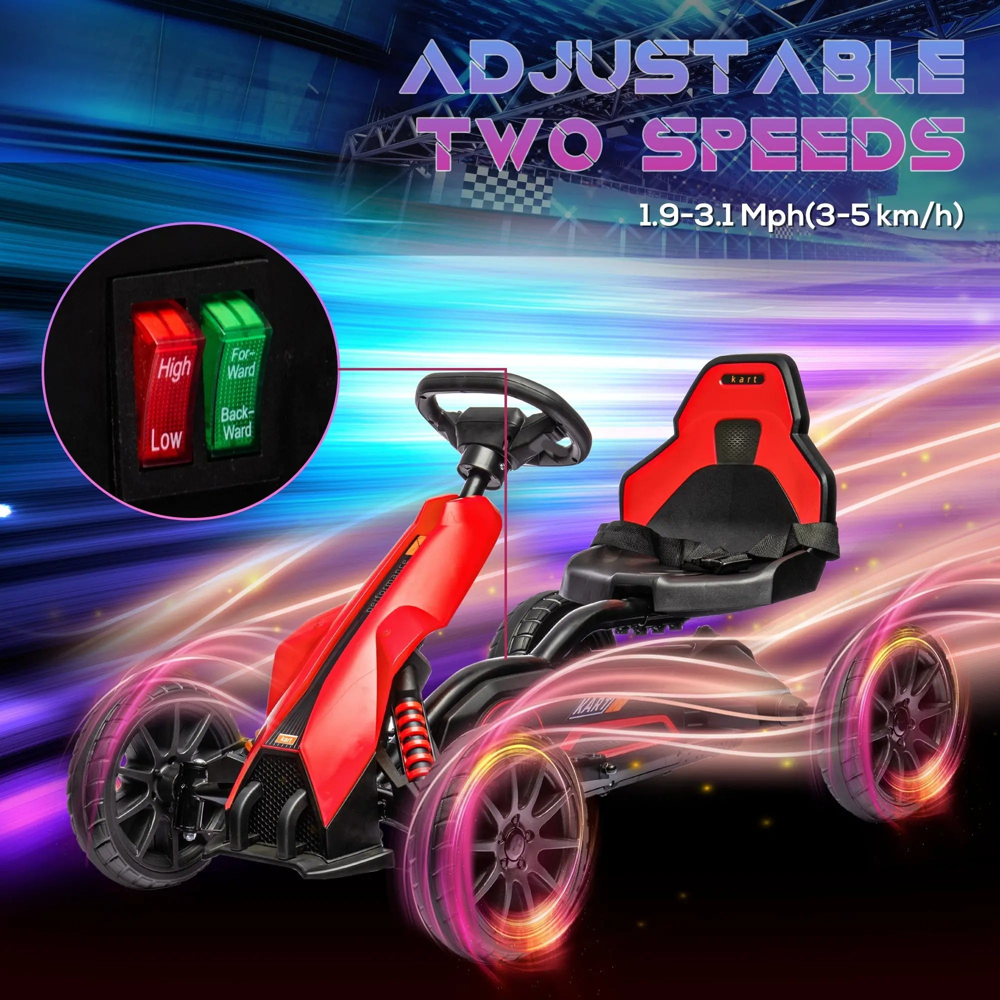 12V Electric Go Kart for Kids w/ Adjustable Speed