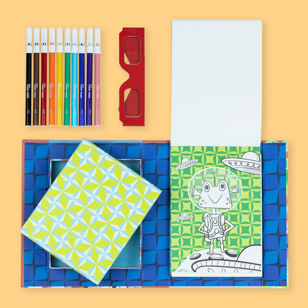 Tiger Tribe Zestaw Kolorowanek 3D – Zabawa z Sci-Fi