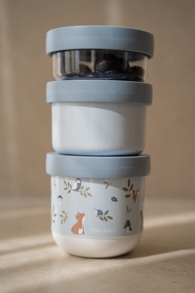 Mepal & Little Dutch Zestaw pojemników na przek?
ski 3 szt. Forest Friends