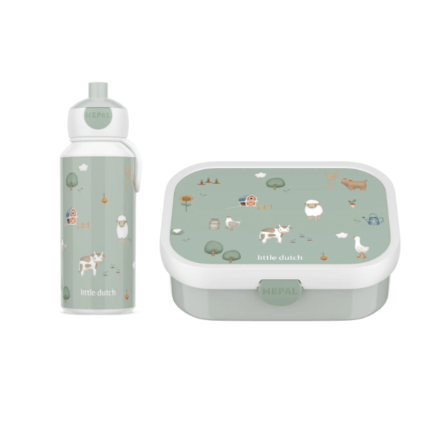 Mepal & Little Dutch Zestaw lunchbox i bidon Little Farm