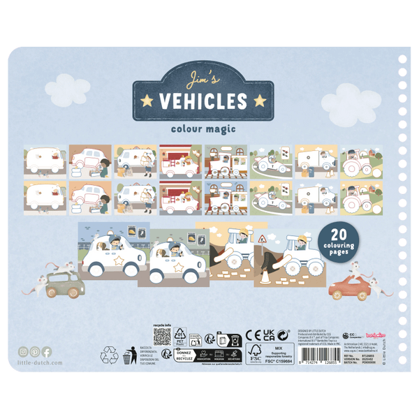 Little Dutch Kreatywny zeszyt  z kredkami  Jim & Friends