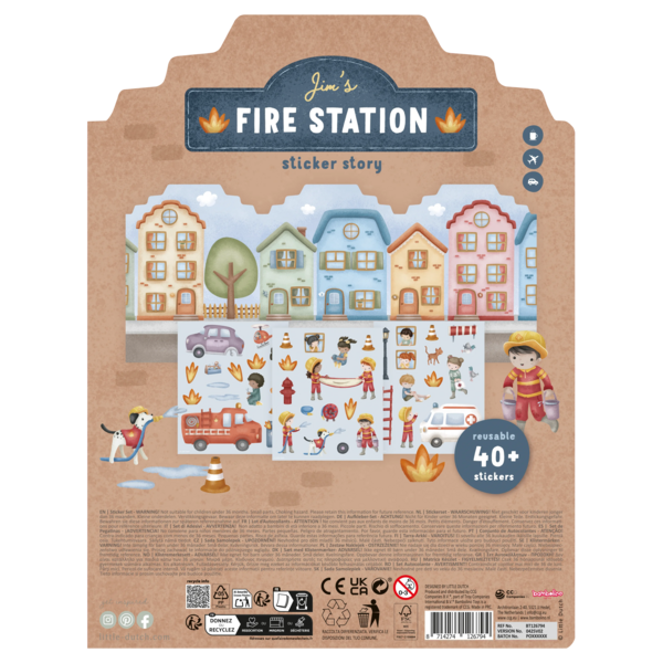 Little Dutch Naklejki wielokrotnego użytku Jim & Friends