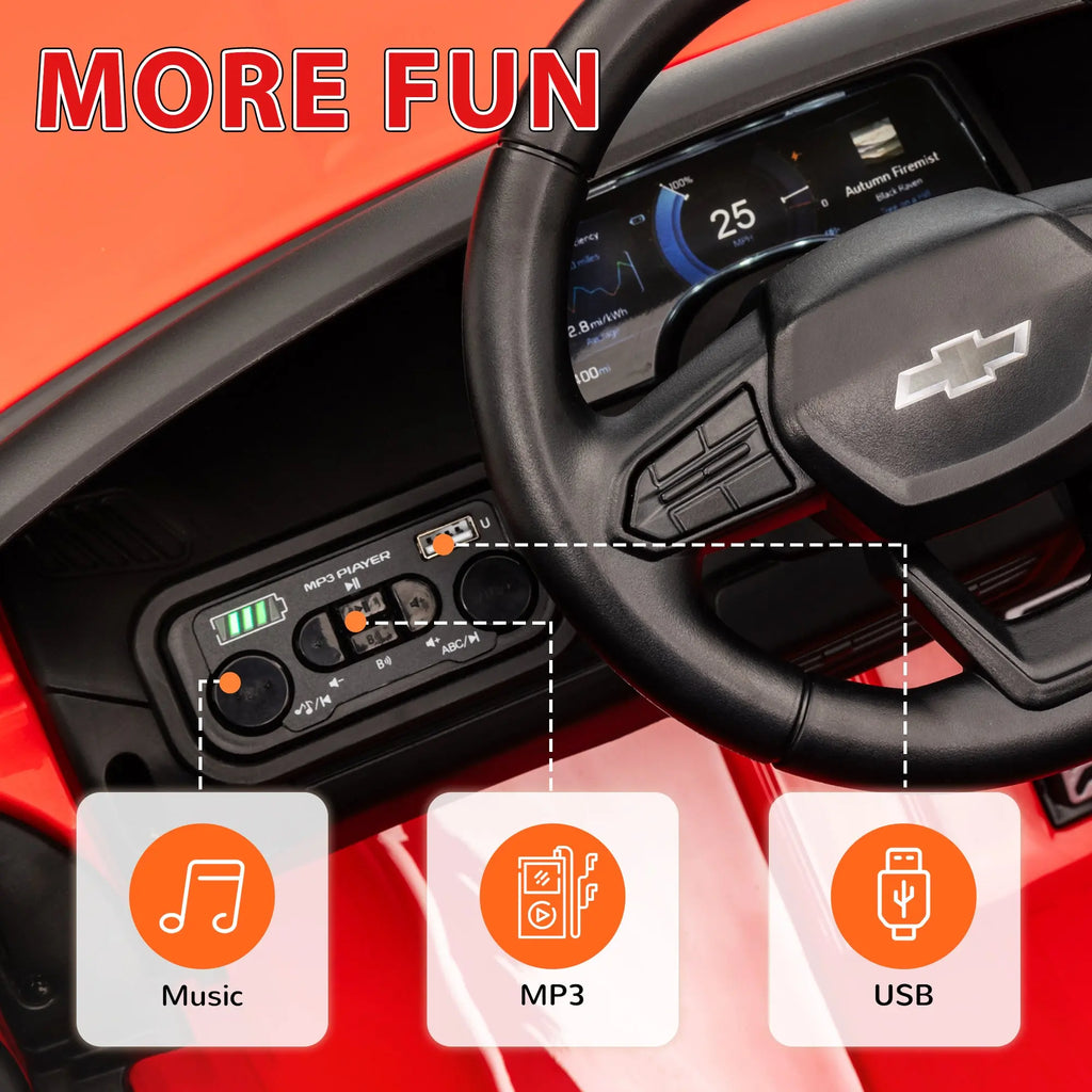 12V Chevrolet Silverado EV RST Licensed Kids Electric Car with Parent Remote Control