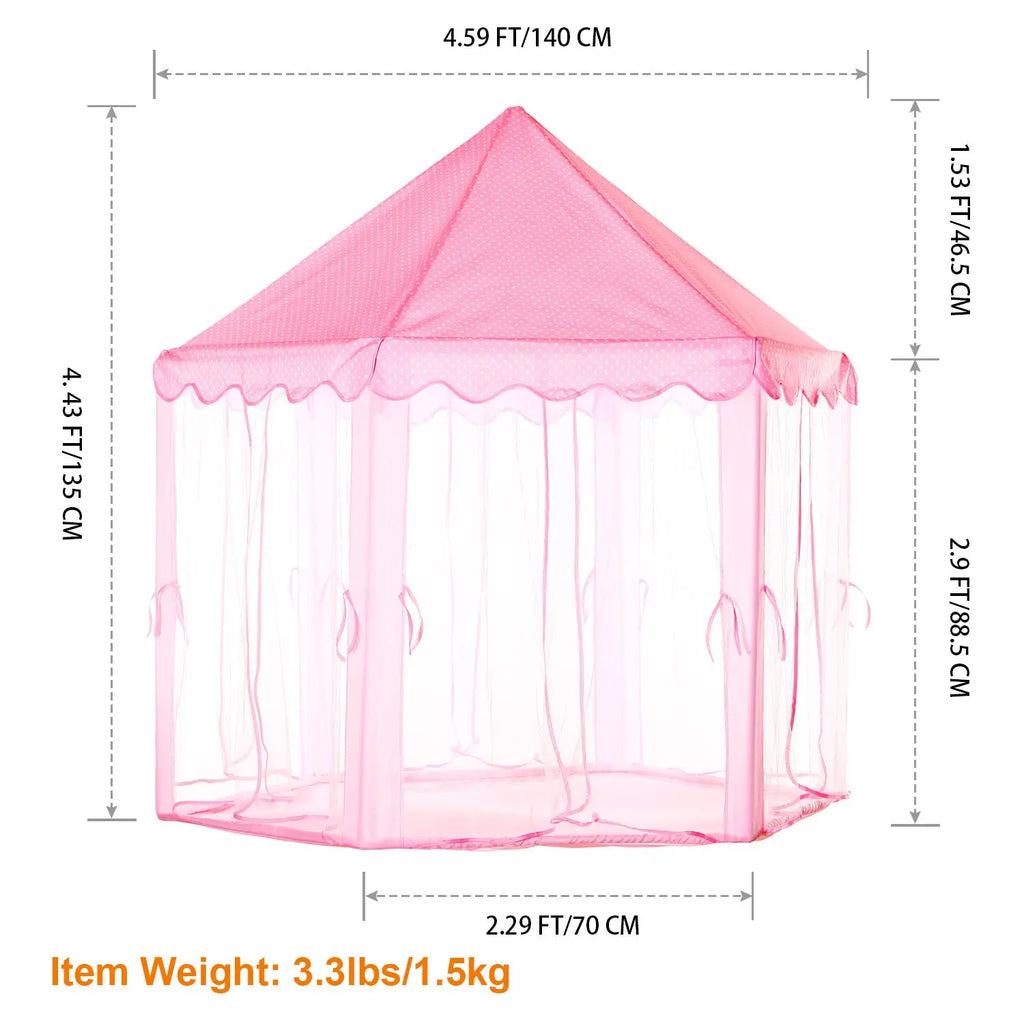 1Pc Kids Play Tents Princess For Girls Princess Castle Children Playhouse Indoor Outdoor Use With Carry Case