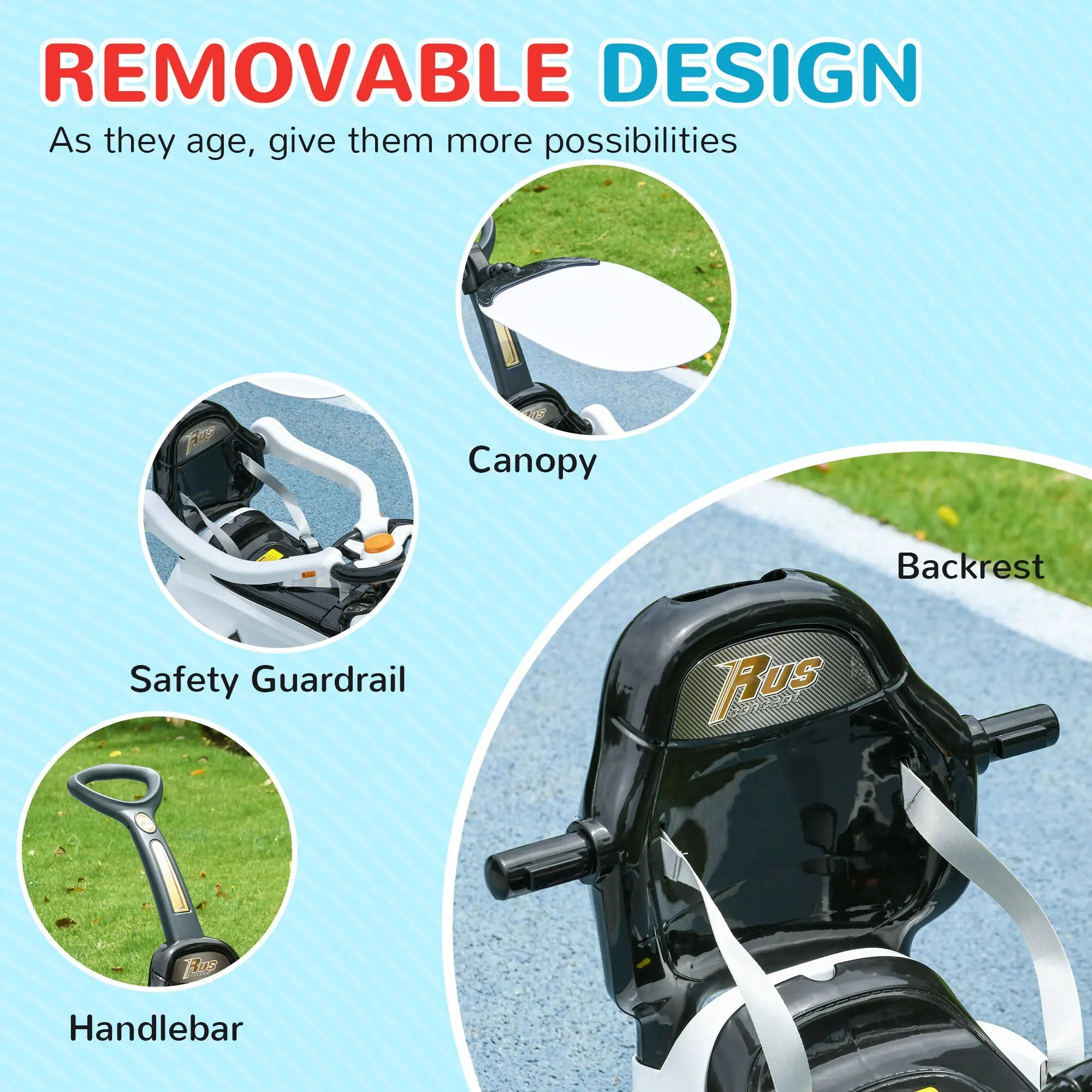 1 Push Car Sliding Car with Removable Handle
