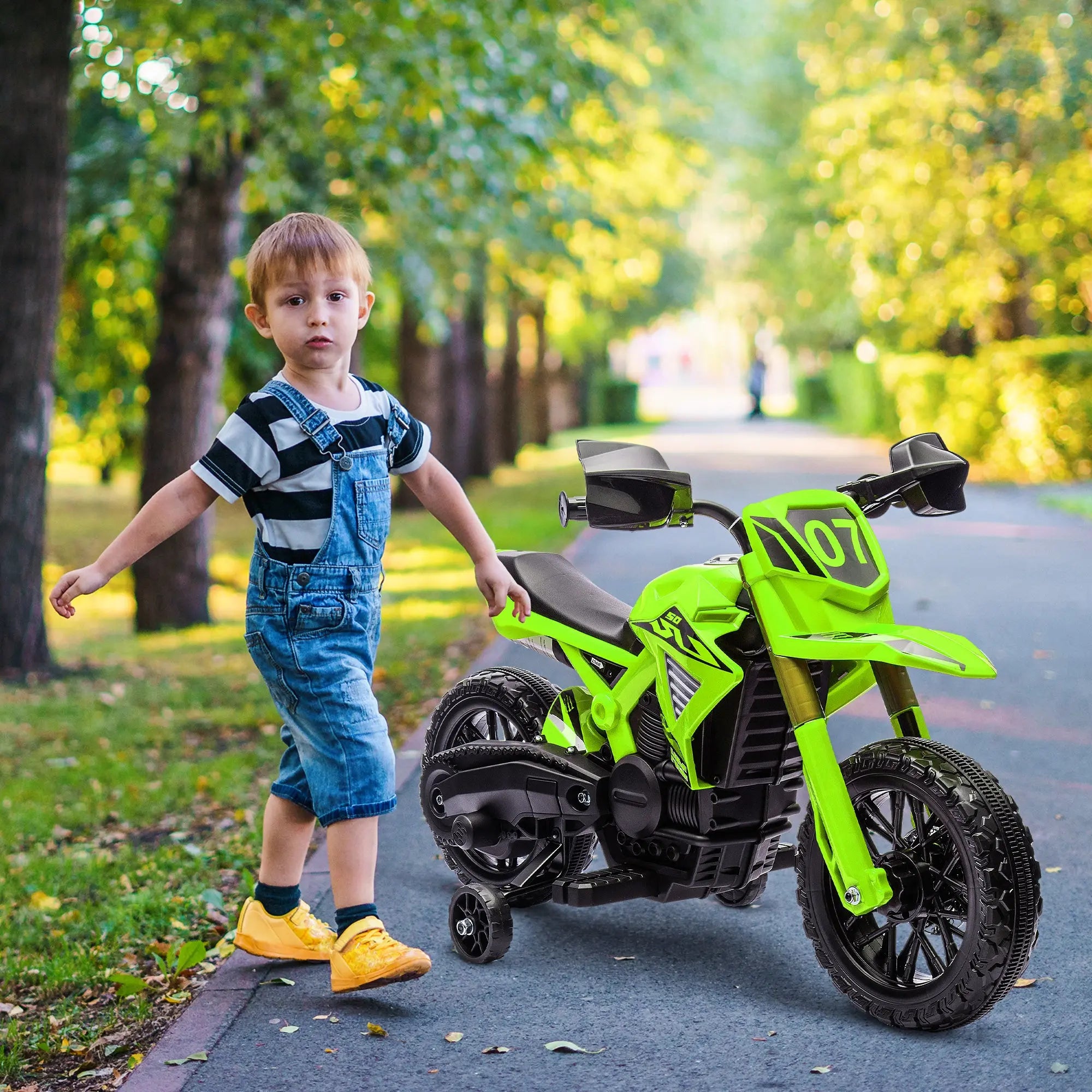 6V Kids Motorcycle with Training Wheels