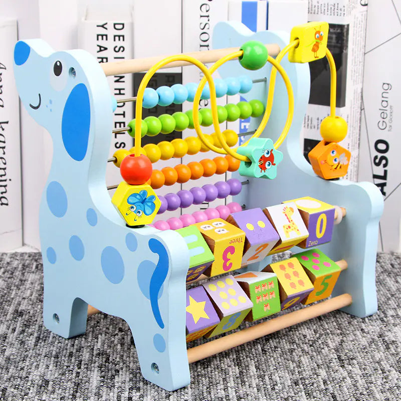 Wooden Counting Frame Toy for Kids Aged 1-4 Years