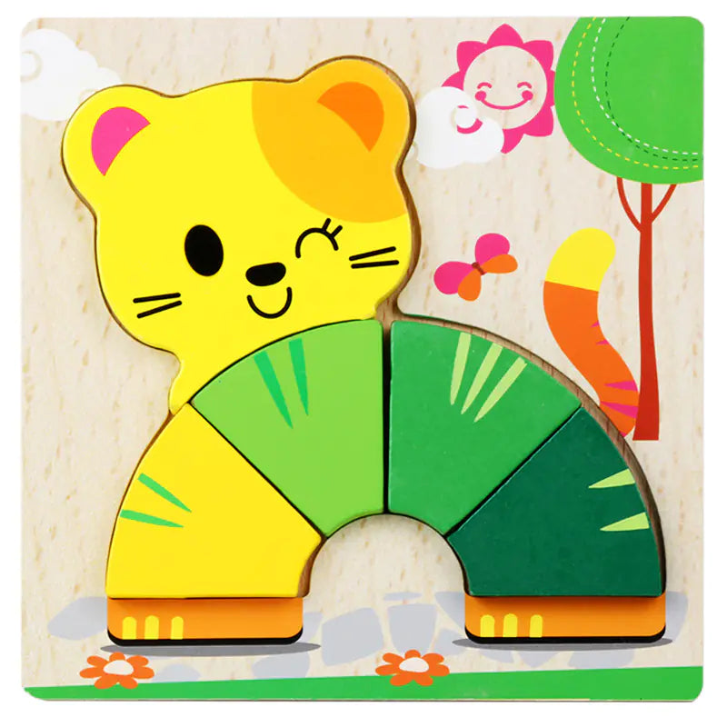3D Wooden Puzzle Educational Toy for Kids (Wholesale)