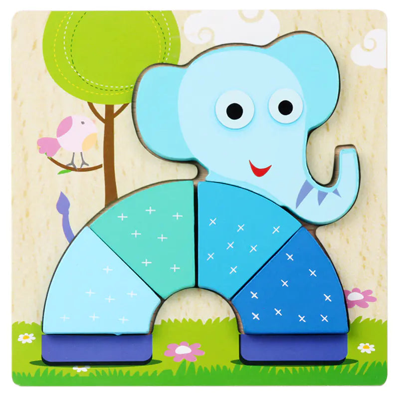 3D Wooden Puzzle Educational Toy for Kids (Wholesale)