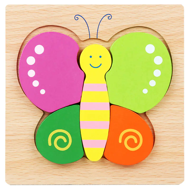 3D Wooden Puzzle Educational Toy for Kids (Wholesale)