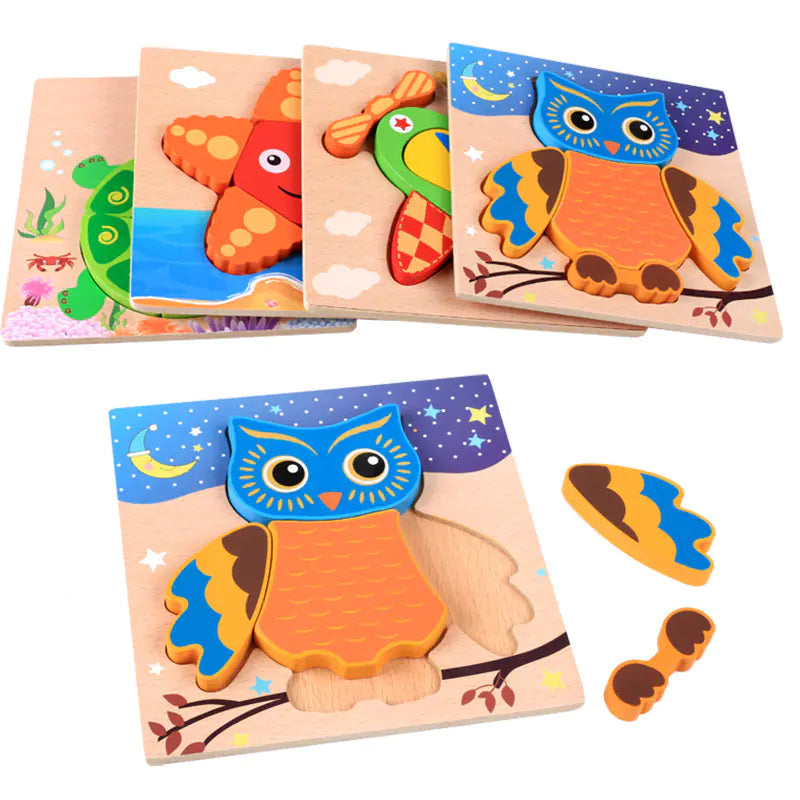 3D Wooden Puzzle Educational Toy for Kids (Wholesale)