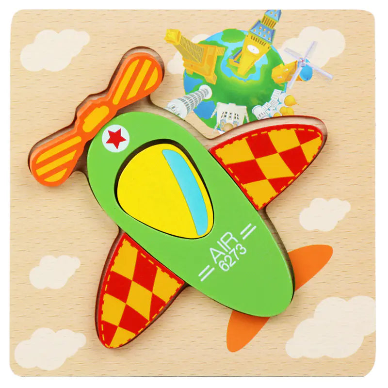 3D Wooden Puzzle Educational Toy for Kids (Wholesale)