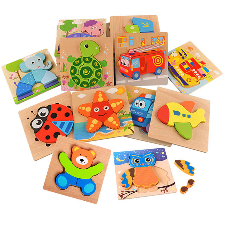 3D Wooden Puzzle Educational Toy for Kids (Wholesale)