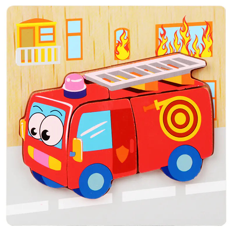 3D Wooden Puzzle Educational Toy for Kids (Wholesale)