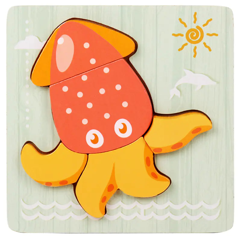 3D Wooden Puzzle Educational Toy for Kids (Wholesale)