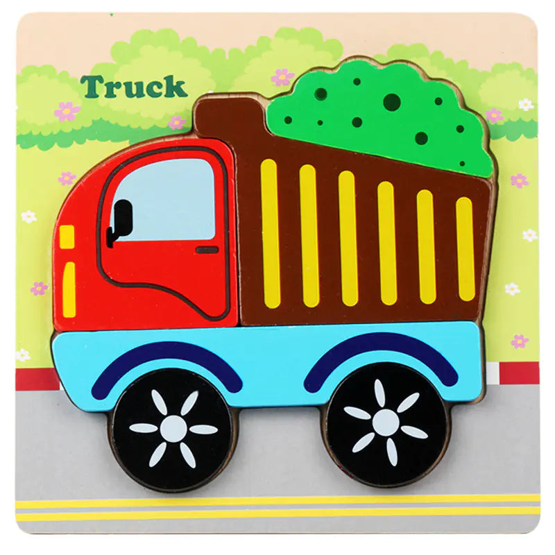 3D Wooden Puzzle Educational Toy for Kids (Wholesale)