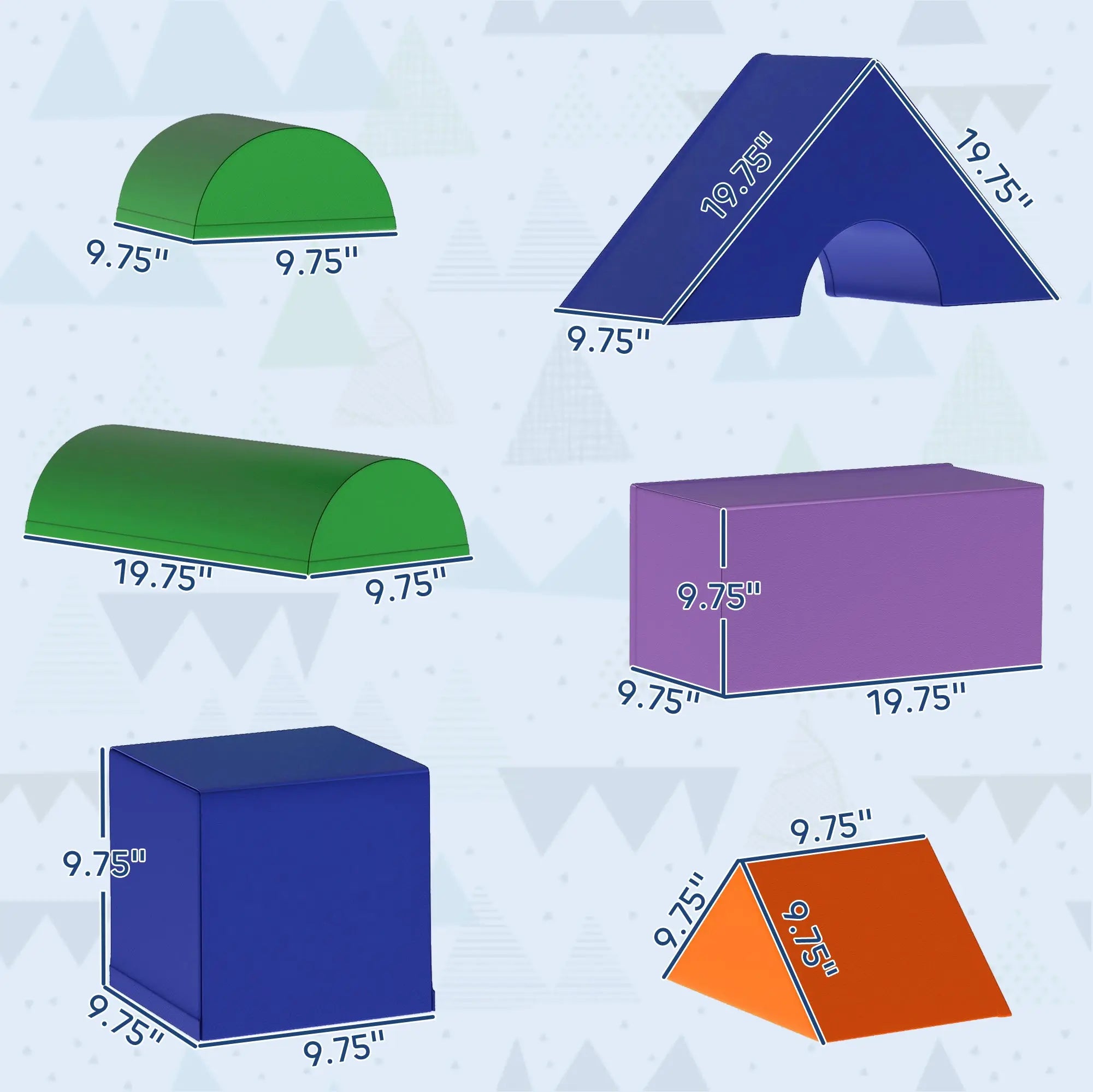 11-Piece Kids Crawl and Climb Activity Play Set for Climbing