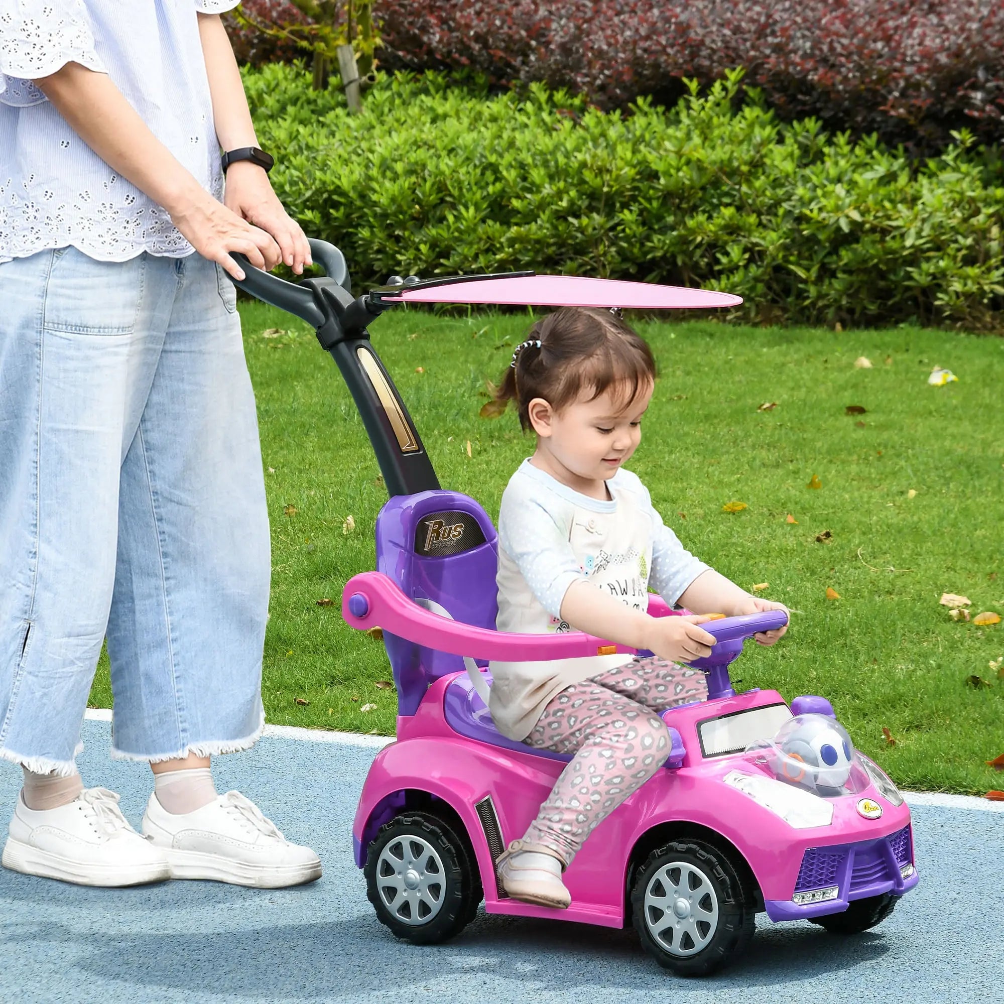 1 Push Car Sliding Car with Removable Handle