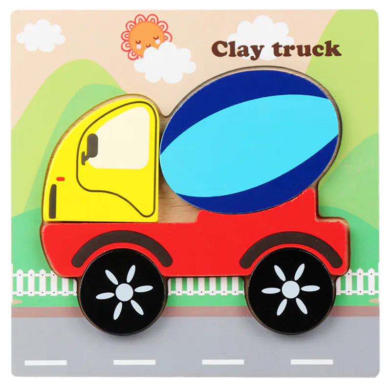 3D Wooden Puzzle Educational Toy for Kids (Wholesale)