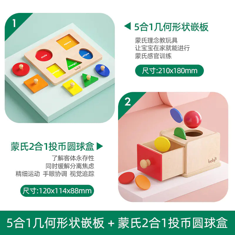 Montessori Shape Matching Puzzle Toy for Toddlers