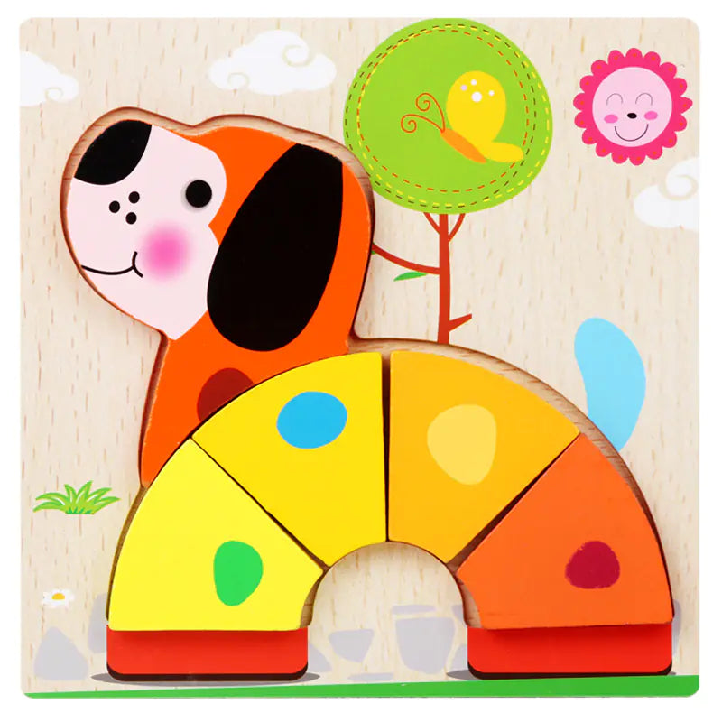 3D Wooden Puzzle Educational Toy for Kids (Wholesale)