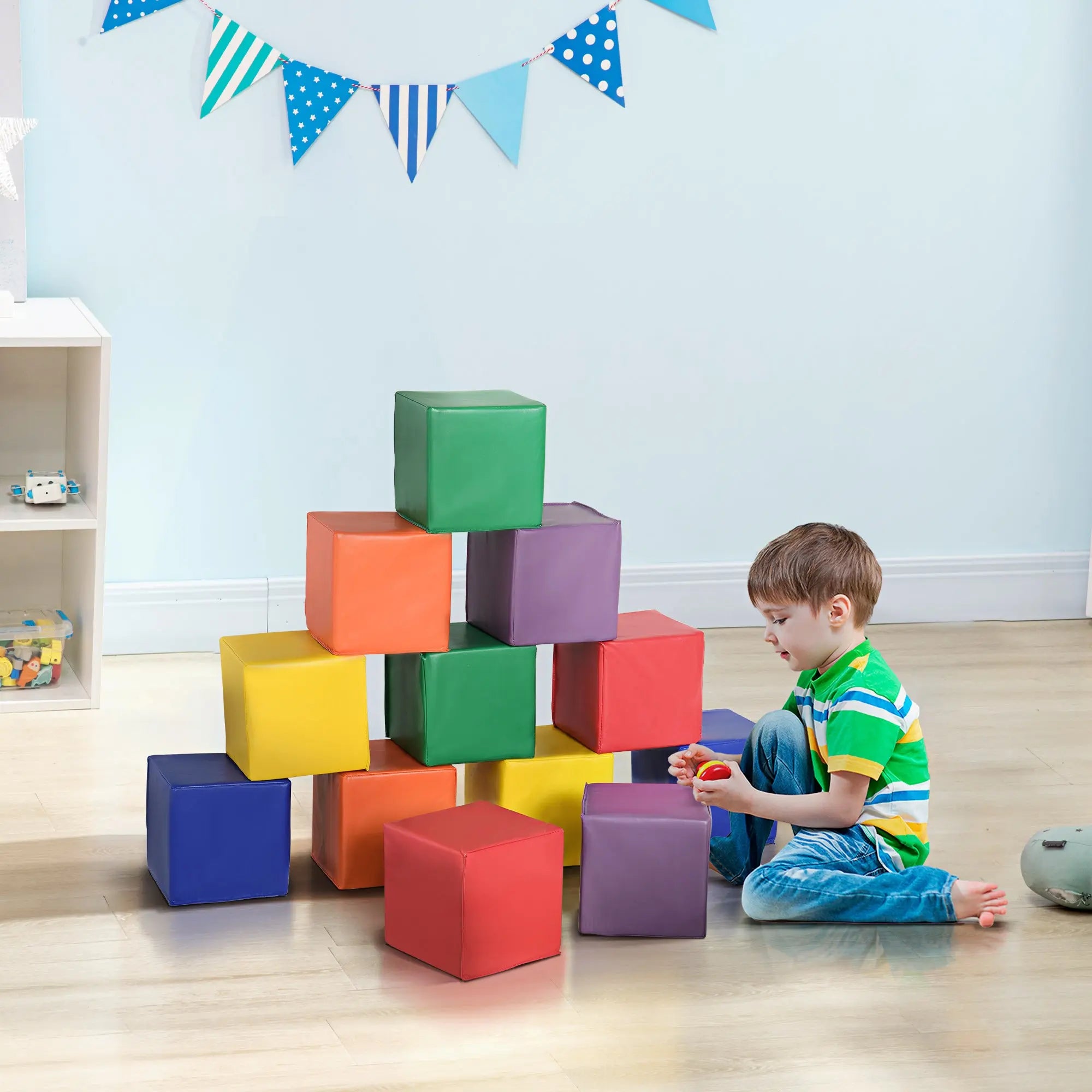 12 Piece Soft Play Blocks Soft Foam Toy for Toddler