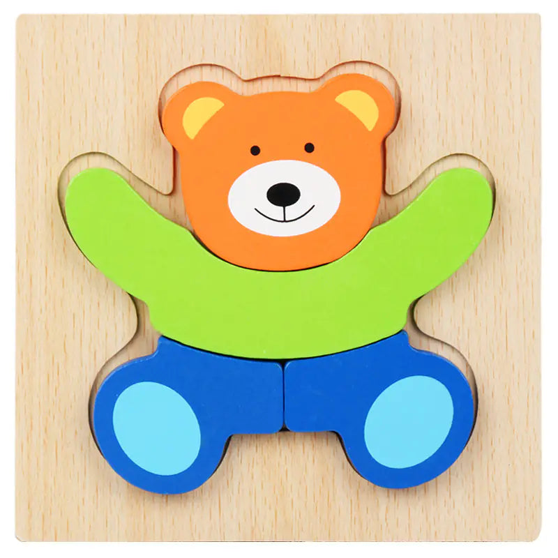 3D Wooden Puzzle Educational Toy for Kids (Wholesale)