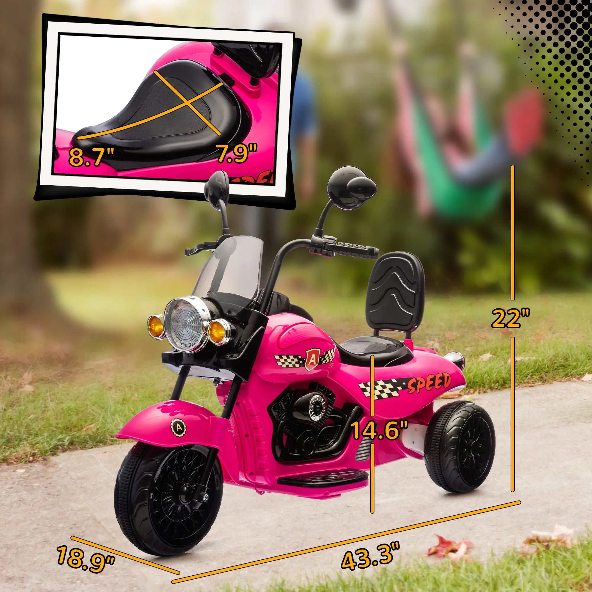 6V 3 Wheel Electric Motorcycle for Kids