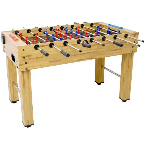 54-Inch Hurricane Foosball Table For Family Game Rooms With Light Cherry Finish, Analog Scoring And Free Accessories