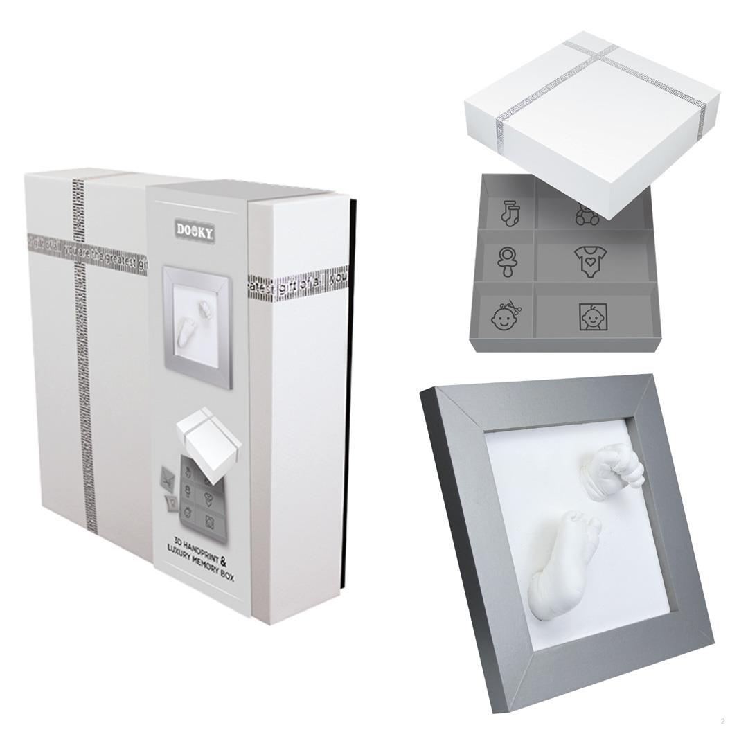 Dooky Odcisk bobasa 3D Deluxe ramka i MEMORY BOX - SMYKI - SENSORYKI