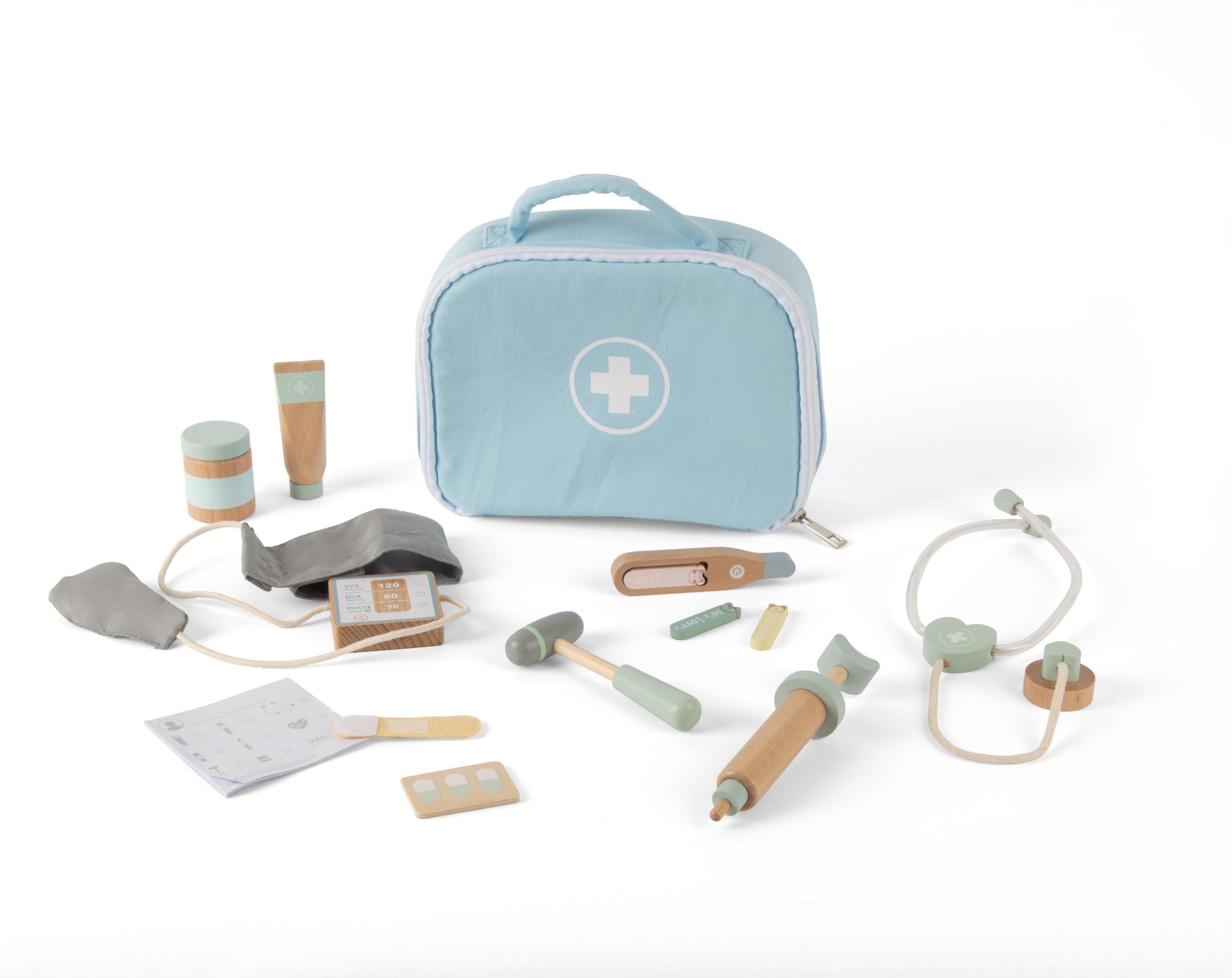 Drewniany zestaw MAŁY DOKTOR dla dzieci DANTOY - SMYKI - SENSORYKI