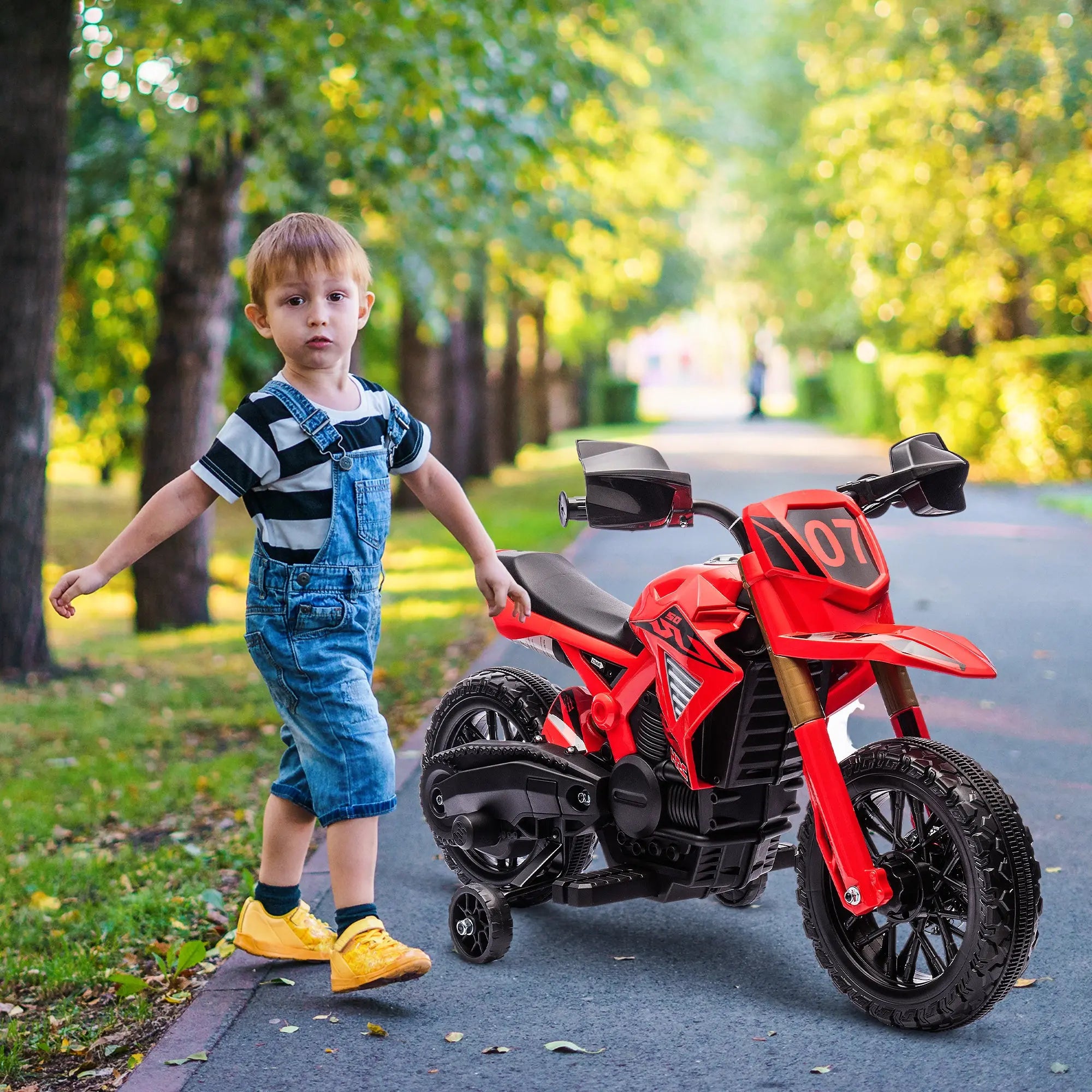 6V Kids Motorcycle with Training Wheels