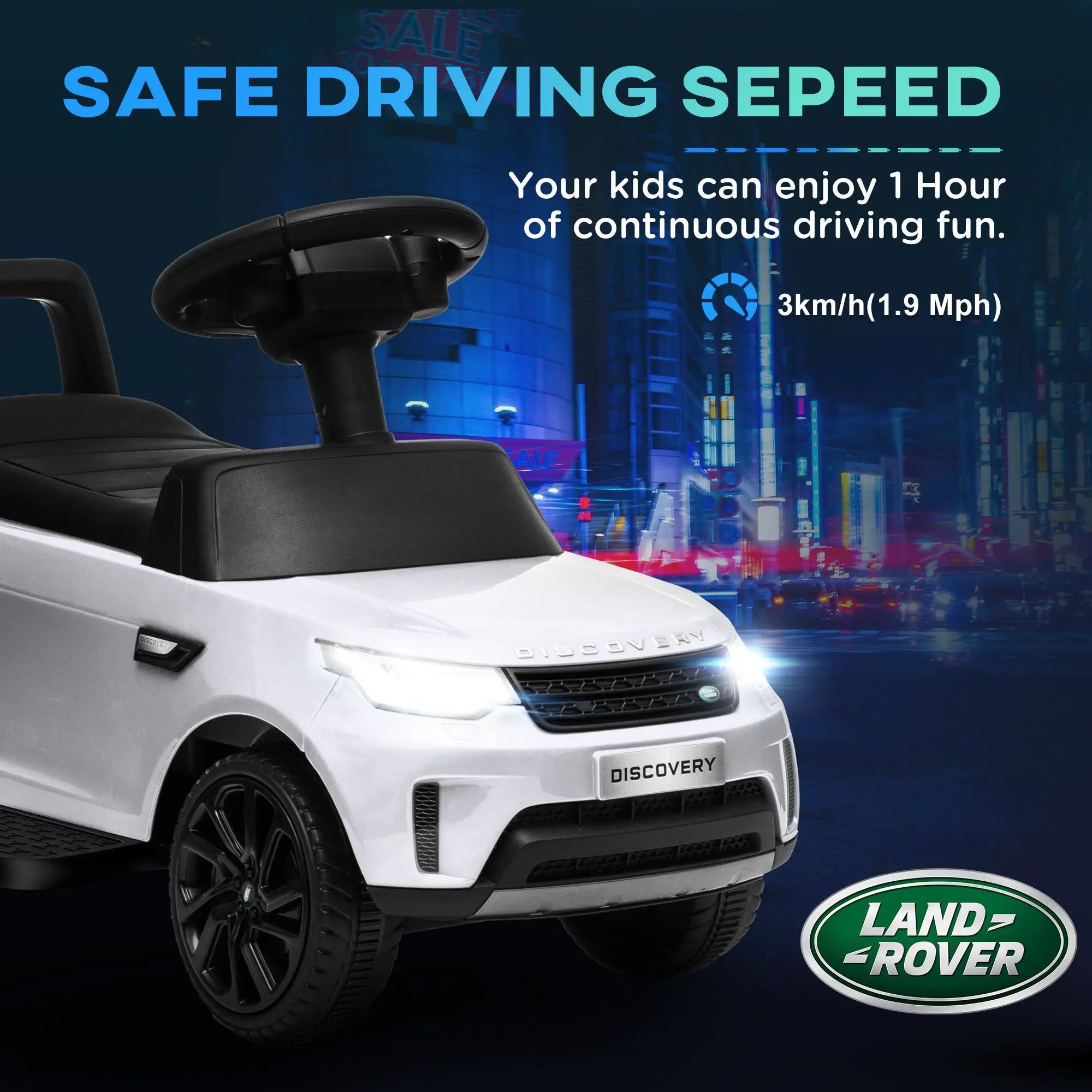 1 Land Rover Licensed 6V Ride on Car Sliding Car Battery Powered Electric Car w/ Headlights Music Horn