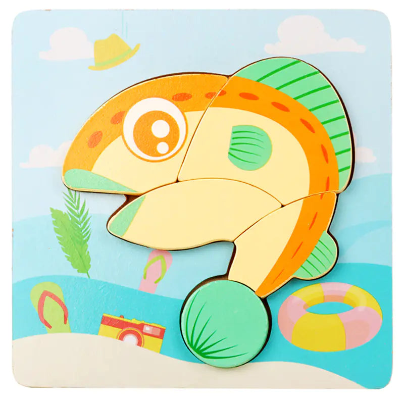 3D Wooden Puzzle Educational Toy for Kids (Wholesale)