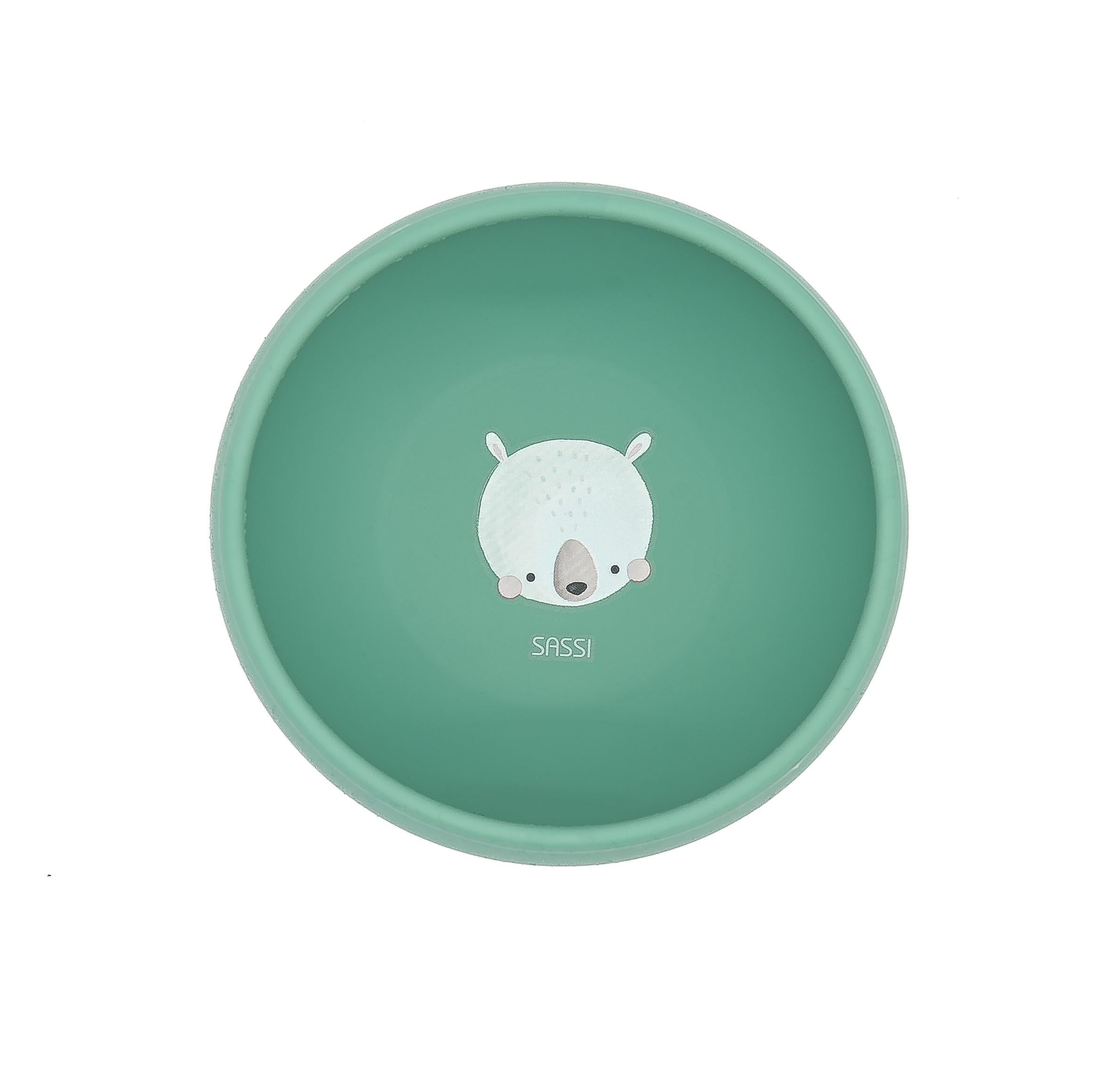 Miska silikonowa z przyssawką Miś SASSI - SMYKI - SENSORYKI