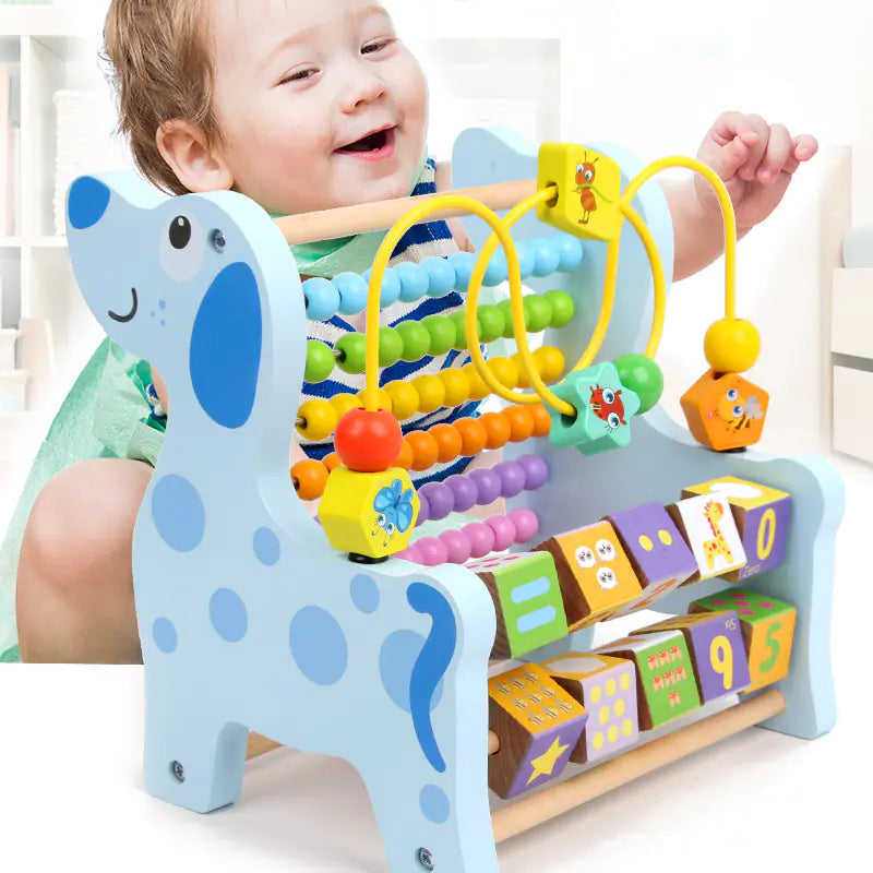 Wooden Counting Frame Toy for Kids Aged 1-4 Years