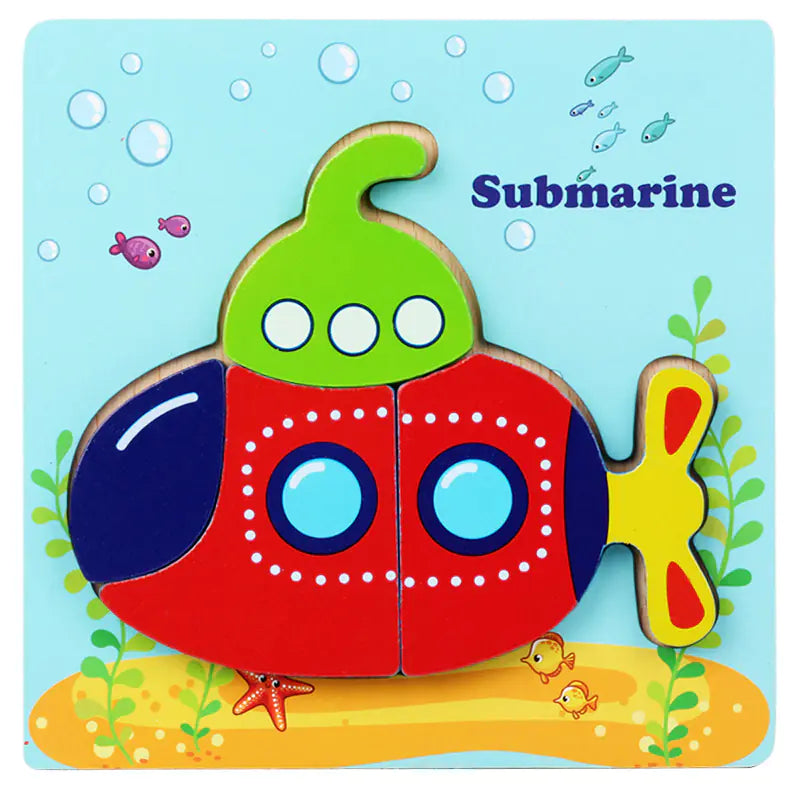 3D Wooden Puzzle Educational Toy for Kids (Wholesale)